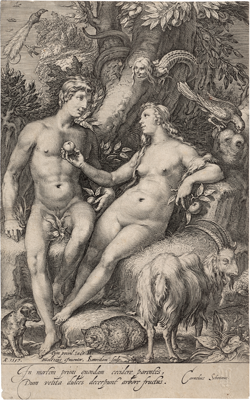 Lot 5640, Auction  127, Saenredam, Jan, Der Sündenfall (Adams Versuchung durch Eva)