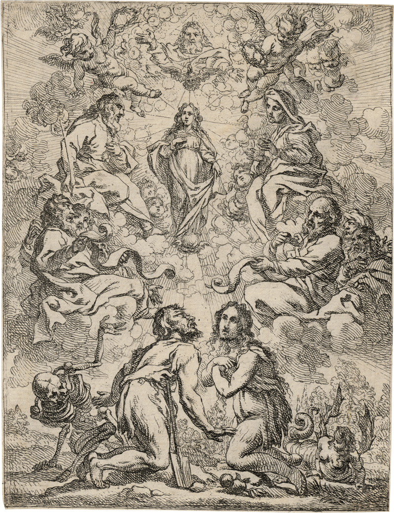 Lot 5647, Auction  127, Schut, Cornelis, Adam und Eva knien vor der Jungfrau