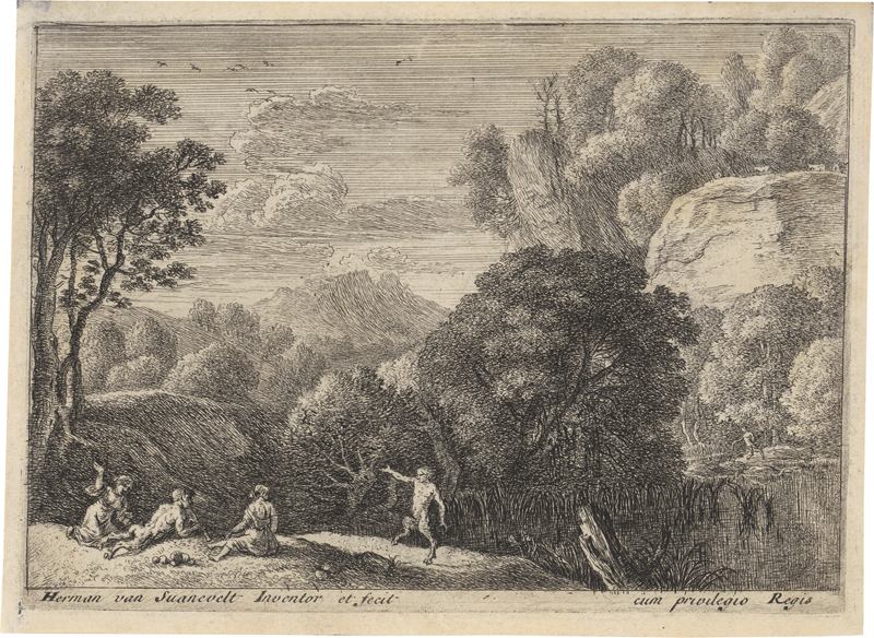 Lot 5653, Auction  127, Swanevelt, Herman van, Landschaften mit Satyrn