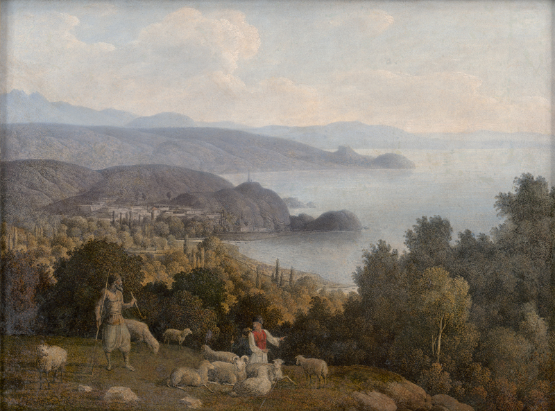 Lot 6050, Auction  127, Kügelgen, Johann Karl Ferdinand von, Blick auf Partenite auf der Krim