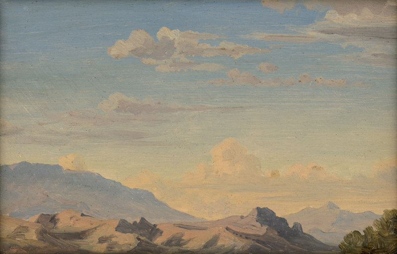 Lot 6065, Auction  127, Papperitz, Gustav Friedrich, Wolkenhimmel über den Bergrücken bei Civitella