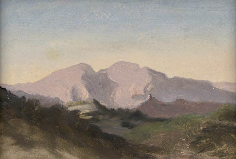 Lot 6072, Auction  127, Fries, Bernhard, Blick von Civitella auf die Mammellen mit Rocca Santo Stefano