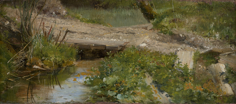 Lot 6113, Auction  127, Adam, Julius, Steg über einen kleinen Bachlauf