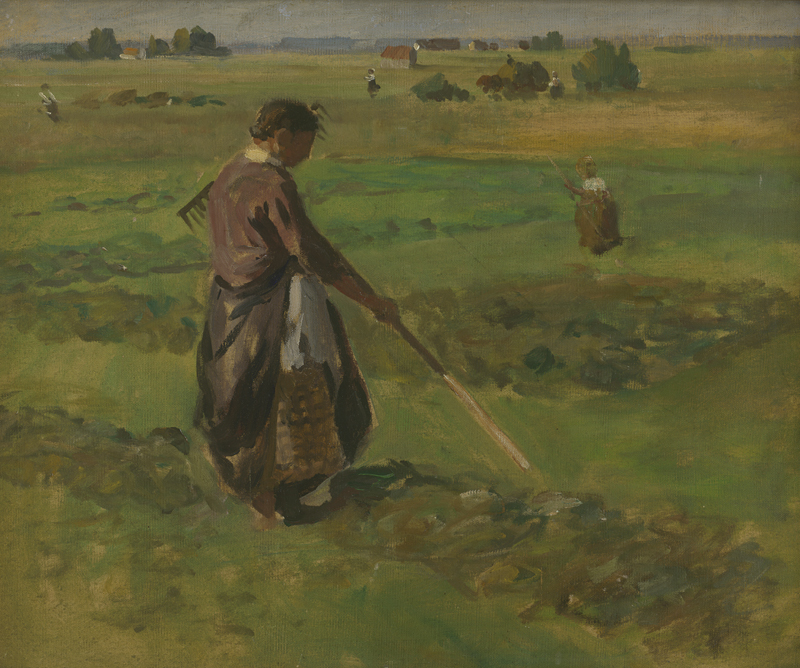 Lot 6133, Auction  127, Kalckreuth, Leopold Graf von - zugeschrieben, Feldarbeiterin mit Harke