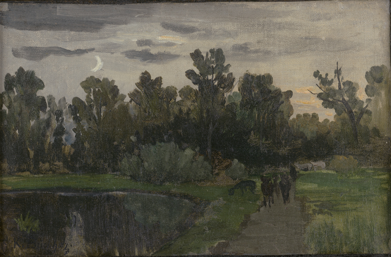 Lot 6134, Auction  127, Buchholz, Karl, "Sommerabend" - Der Teich im Belvedere