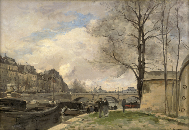Lot 6158, Auction  127, Lecomte, Paul, Quai an der Seine in Paris