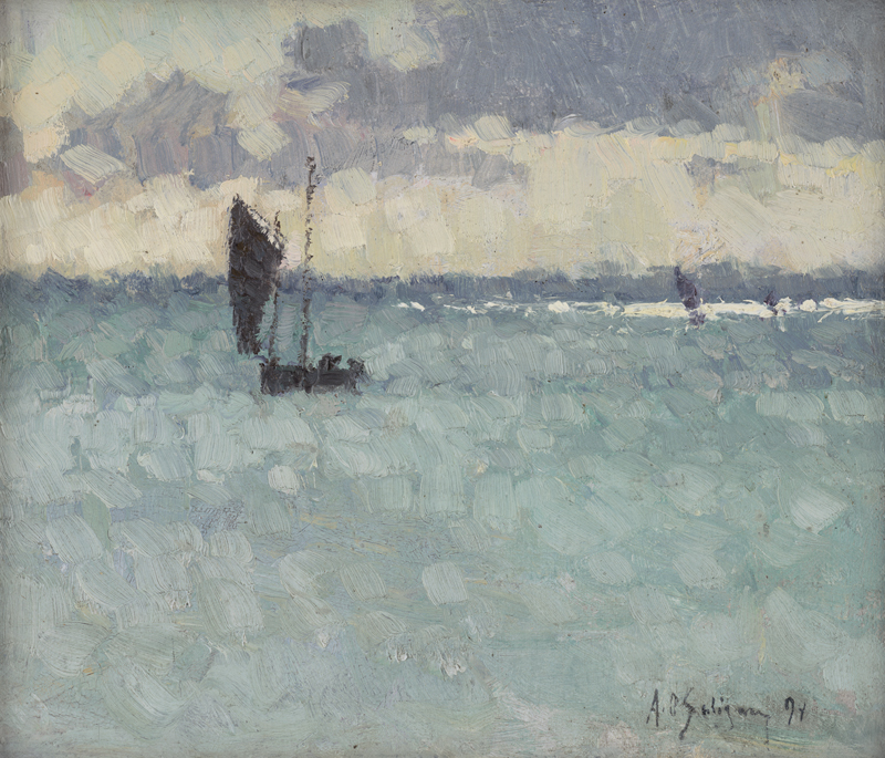 Lot 6160, Auction  127, Seligman, Adolphe Otto, Segelschiffe an der bretonischen Küste