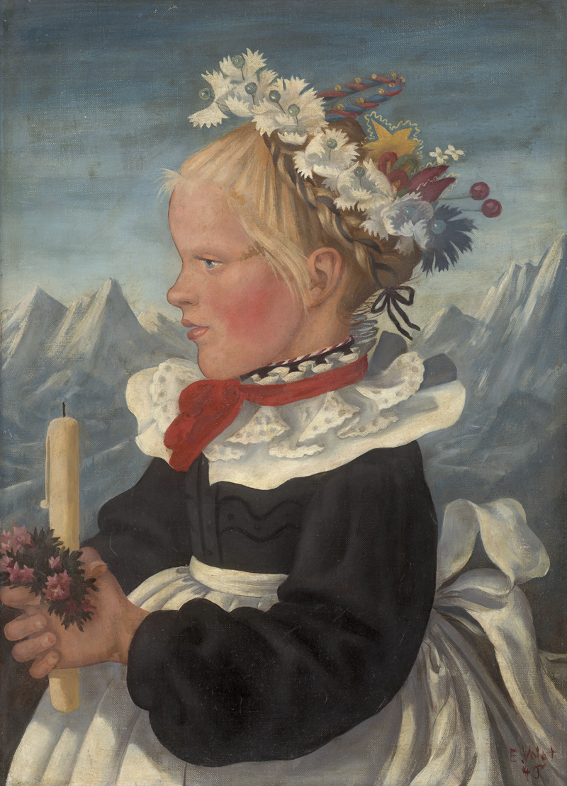 Lot 6190, Auction  127, Voigt, Elisabeth, Mädchen aus Kals am Großglockner in Osttiroler Tracht mit Prozessionskerze