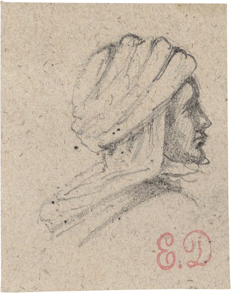 Lot 6306, Auction  127, Delacroix, Eugène, Orientale mit Turban