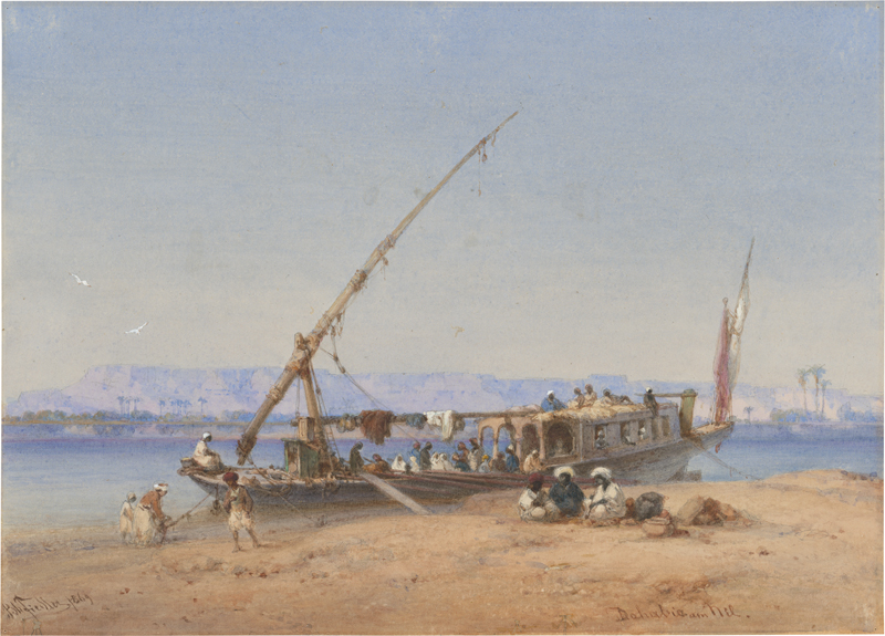 Lot 6341, Auction  127, Fiedler, Bernhard, Dahabiah am Nilufer