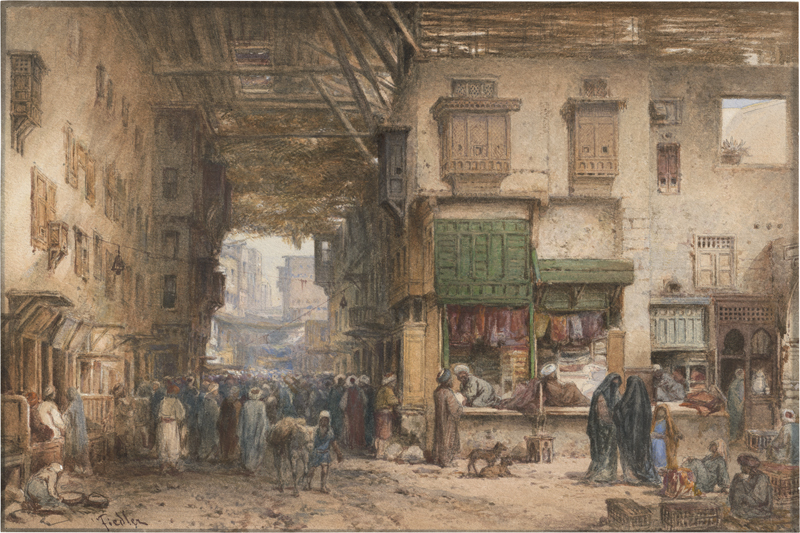 Lot 6342, Auction  127, Fiedler, Bernhard, Im Souk in Kairo