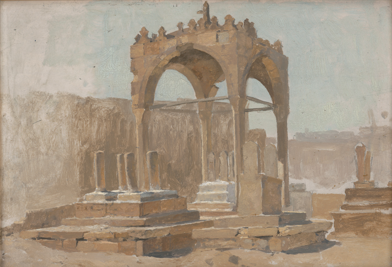 Lot 6343, Auction  127, Kosler, Franz Xaver, Grab mit Baldachin in der Nekropolis von Kairo