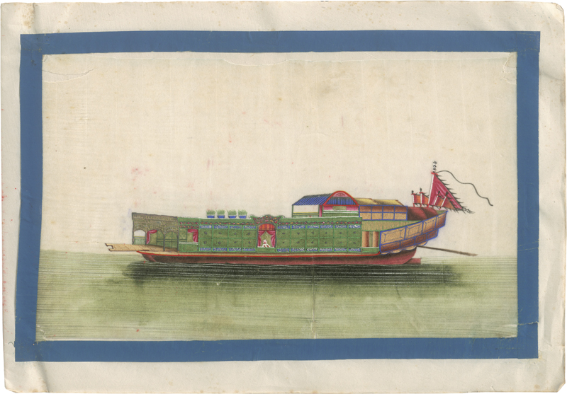 Lot 6400, Auction  127, Chinesisch, um 1900. Album mit 12 chinesischen Dschunken, Haus- und Fischereibooten