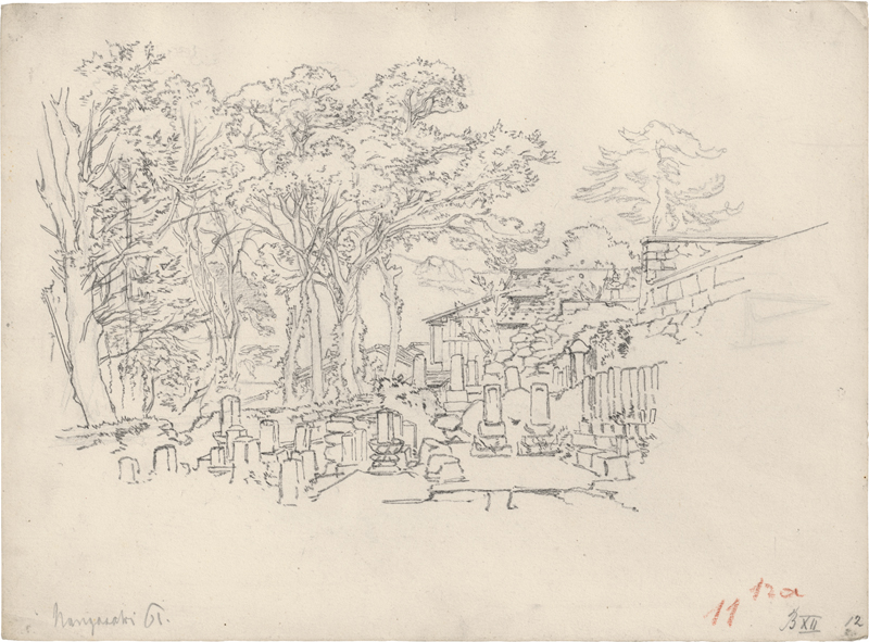 Lot 6419, Auction  127, Berg, Albert, Friedhof in Nagasaki auf Kyushu in Japan