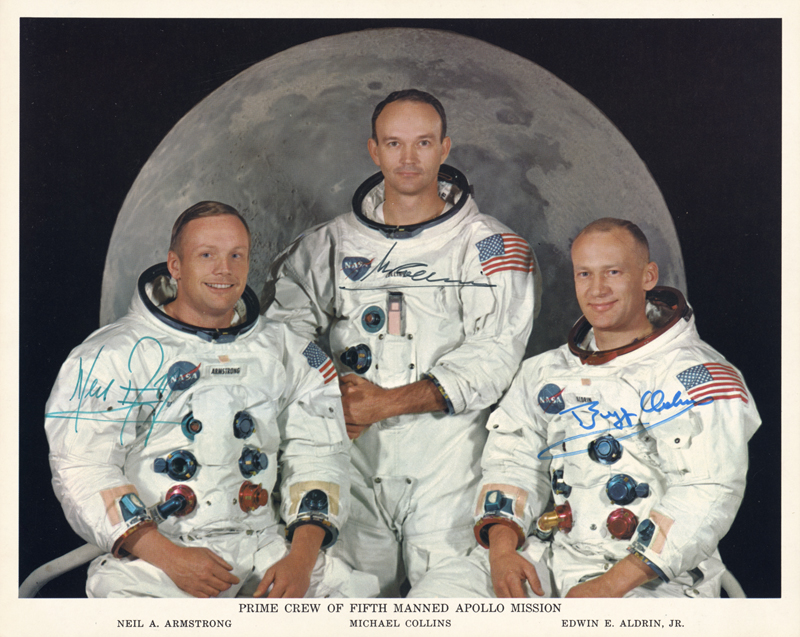 Lot 6477, Auction  127, NASA (National Aeronautics and Space Administration), Ende der 1960er Jahre. Neil Armstrong, Michael Collins und Buzz Aldrin - Die Astronauten der Apollo 11 Mission