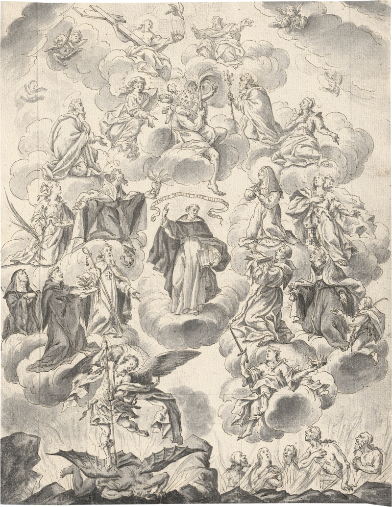 Lot 6549, Auction  127, Portaña, Vicente López - zugeschrieben, Himmelfahrt des San Vicente Ferrer