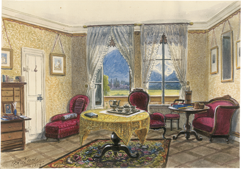 Lot 6695, Auction  127, Peters, Pieter Francis, Salon, wohl der Großfürstin Olga Nikolajewna in Interlaken