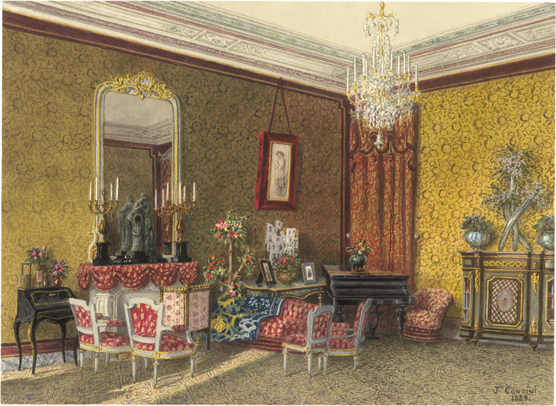 Lot 6696, Auction  127, Contini, Joseph, Salon der Großfürstin Olga Nikolajewna im Hôtel Splendide in Nizza