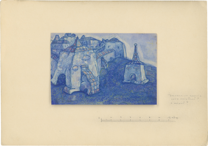 Lot 6723, Auction  127, Roerich, Nicholas, Bühnenbildentwurf zum Theaterstück Prinzessin Maleine von Maurice Maeterlinck