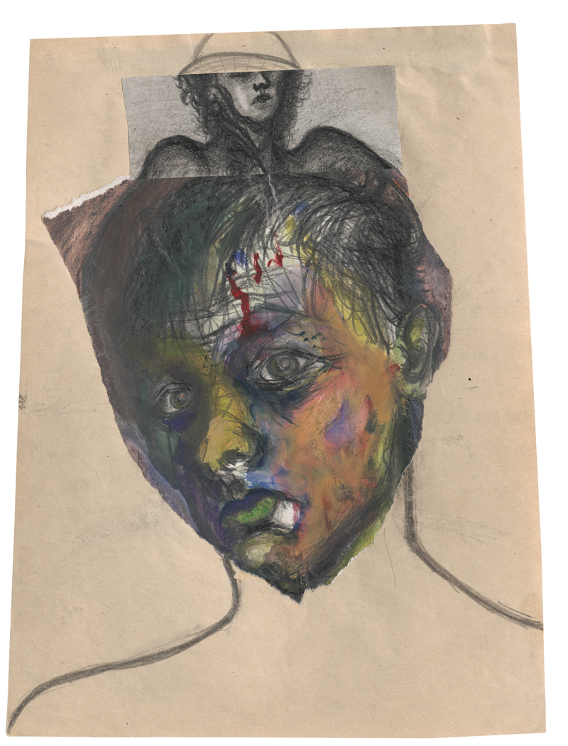 Lot 6916, Auction  127, Rainer, Arnulf, Gesicht, darüber junge Frau stehend