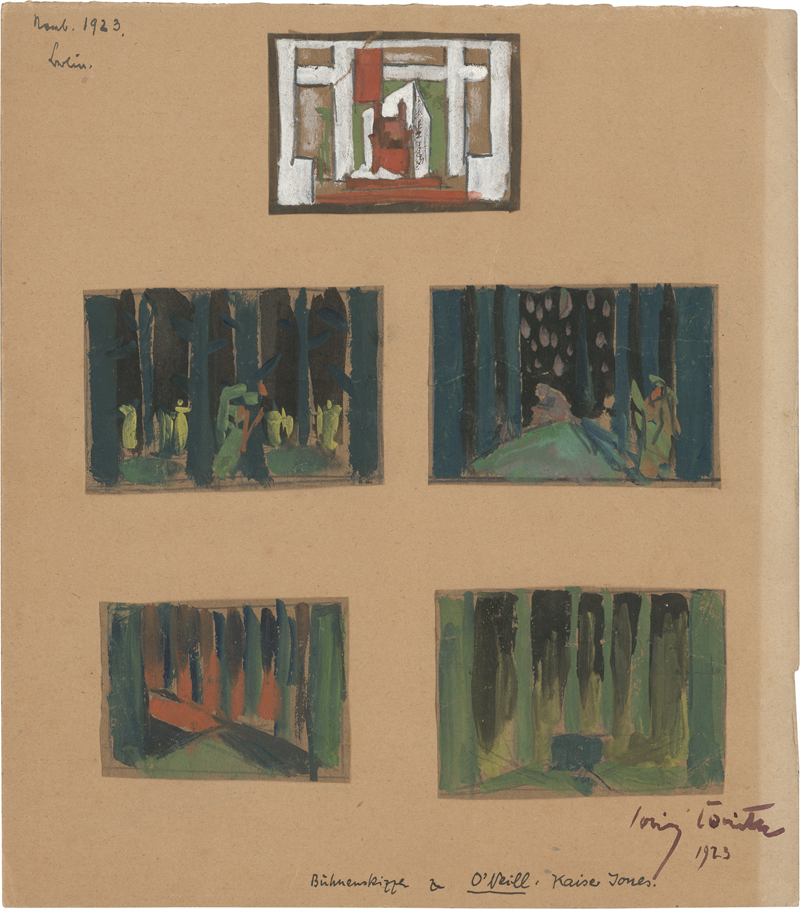 Lot 7030, Auction  127, Corinth, Lovis, Bühnenskizzen für Eugene O'Neills Kaiser Jones