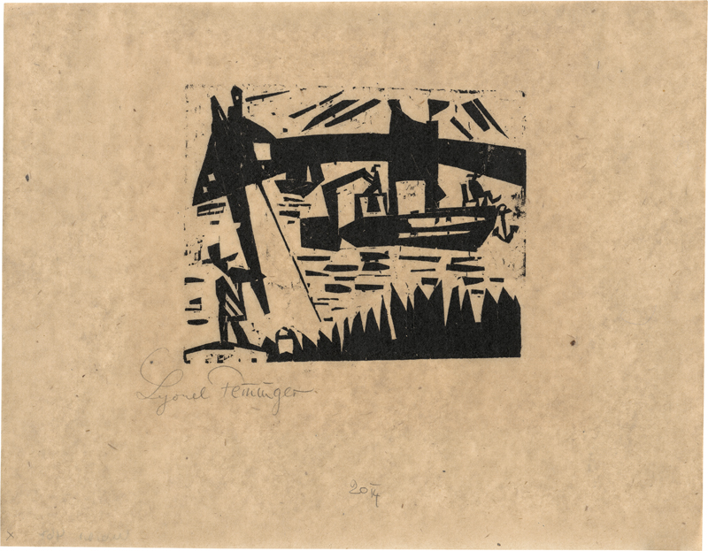 Lot 7103, Auction  127, Feininger, Lyonel, Angler und Kanalboot