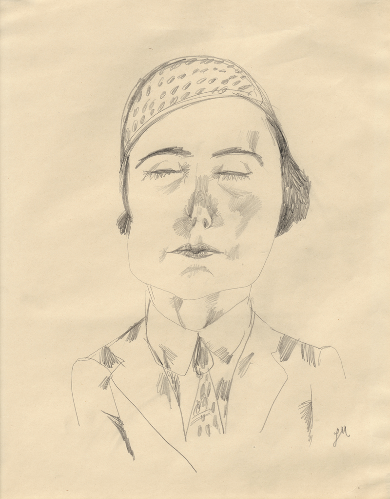 Lot 7124, Auction  127, Mammen, Jeanne, Frau mit Kappe und Krawatte
