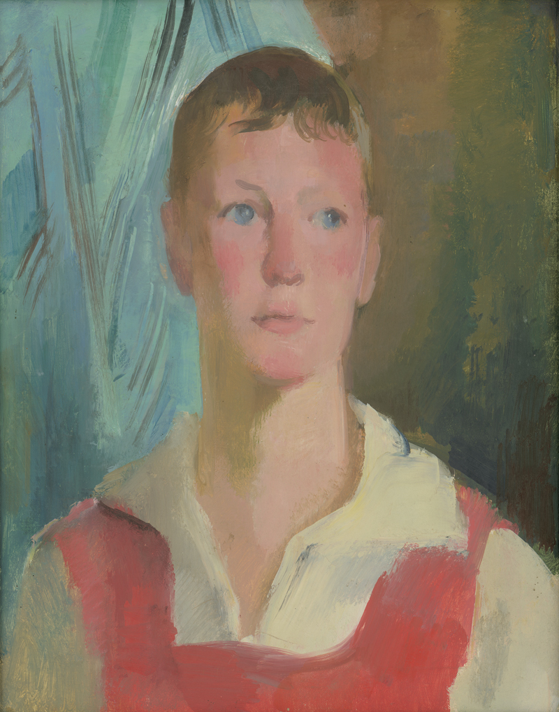 Lot 7138, Auction  127, Jacobi, Rudolf, Brustbild eines Knaben in roter Weste