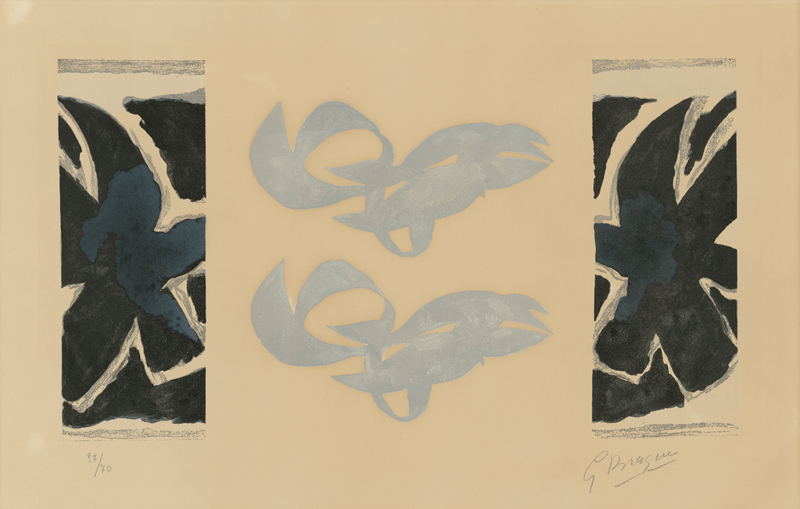 Lot 7171, Auction  127, Braque, Georges, Fenêtre I: Poissons bleus, aus: Si je mourais là-bas