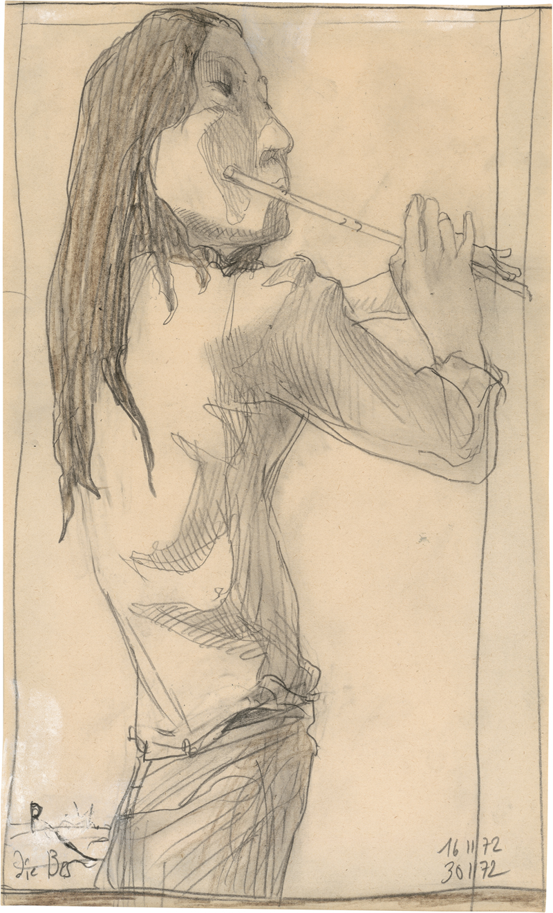 Lot 7228, Auction  127, Janssen, Horst, Flötenspielerin (Roswitha)