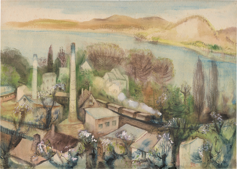 Lot 8059, Auction  127, Kuhfuss, Paul, Rüdersdorfer See mit Kalkwerk