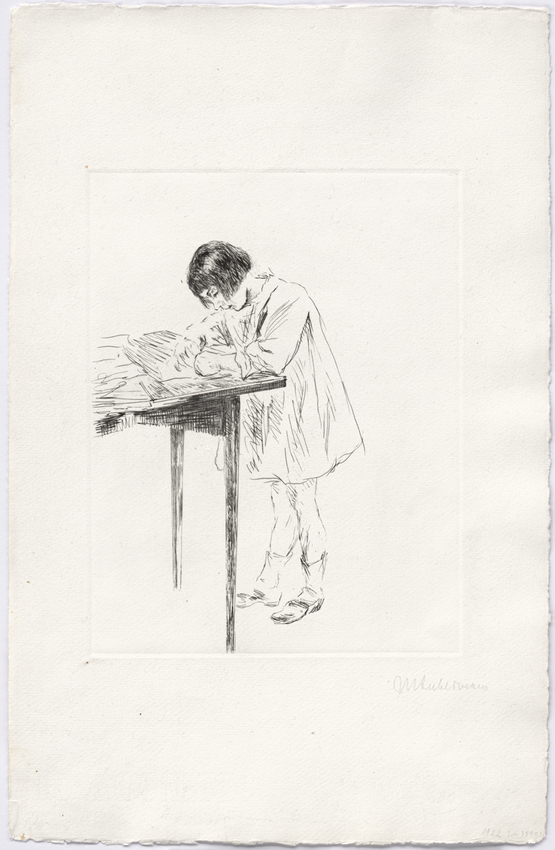Lot 8072, Auction  127, Liebermann, Max, Stehend schreibendes Kind