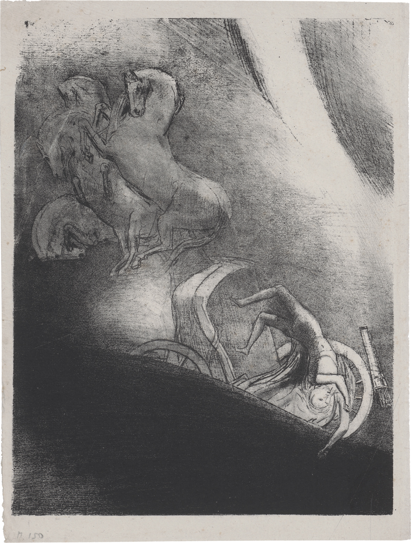 Lot 8106, Auction  127, Redon, Odilon, Il tombe vers l'abîme, la tête en bas