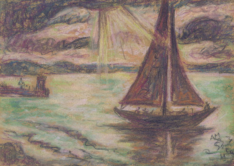 Lot 8110, Auction  127, Schleusner, Thea, Segler an der Nordküste