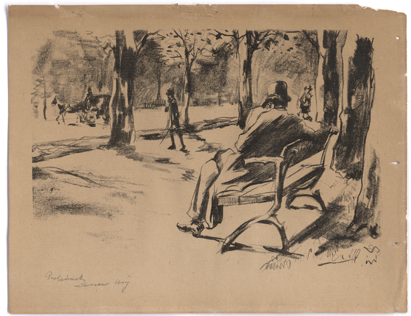 Lot 8128, Auction  127, Ury, Lesser, Im Tiergarten (Lesender)