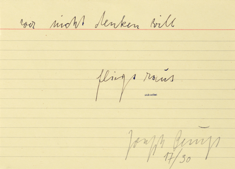 Lot 8172, Auction  127, Beuys, Joseph, wer nicht denken will