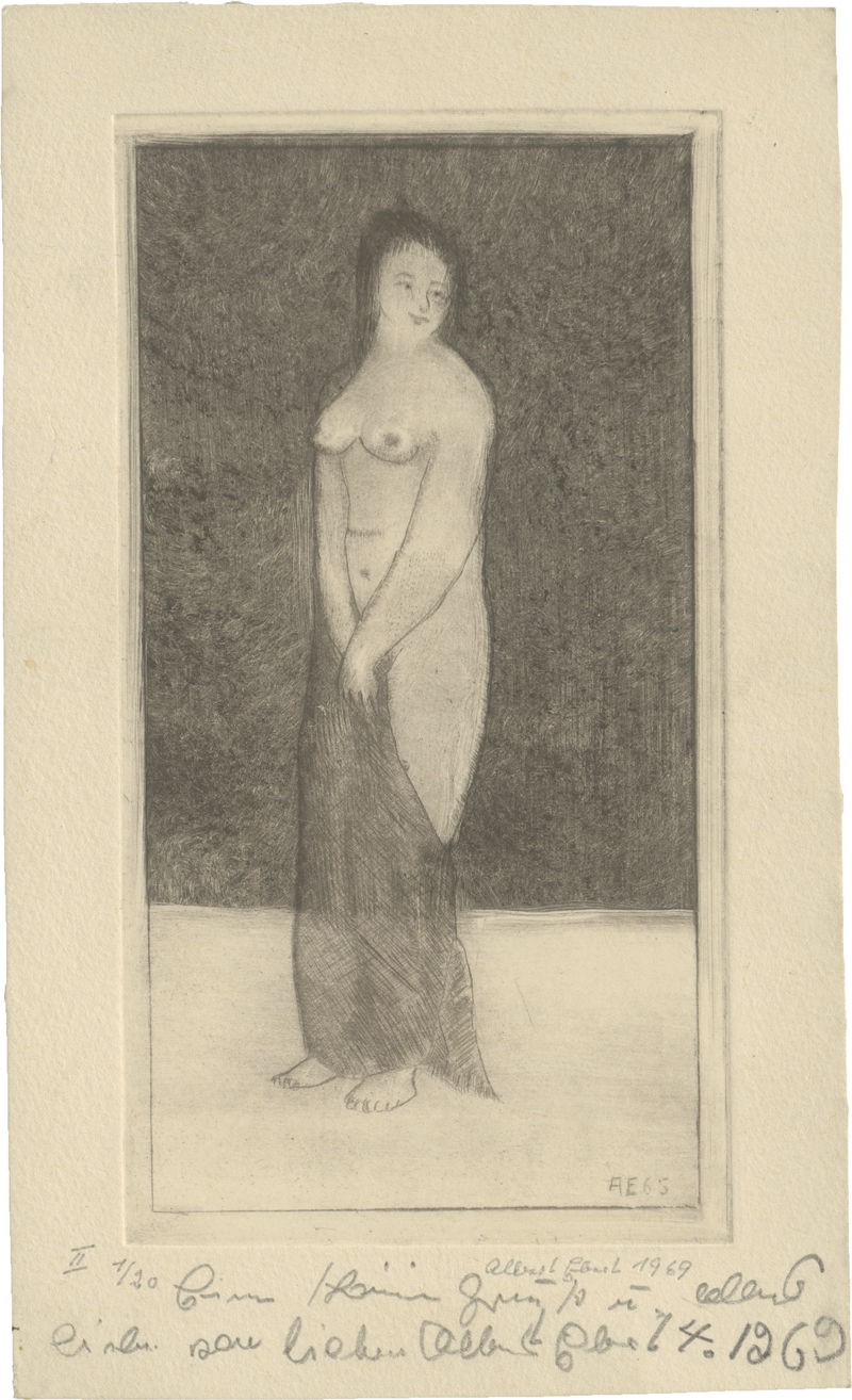 Lot 8195, Auction  127, Ebert, Albert, Mädchenakt mit Tuch