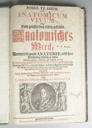 Los 219 - Hellwig, Christoph von - Anatomicum vivum Frankfurt und Leipzig, Hieronymus Philipp Ritschel, (1720).  - 2 - thumb