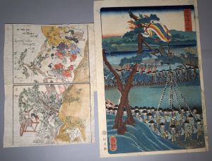 Los 585 - Ukiyo-e - Konvolut von 8 japanischen Farbholzschnitten - 7 - thumb