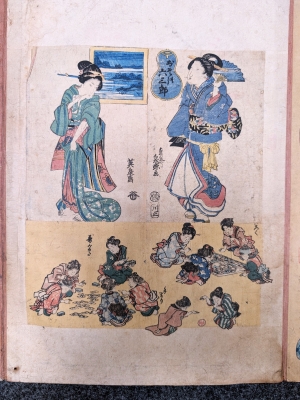 Los 587 - Ukiyo-e Blockbuch - Privat kompiliertes Sammelalbum mit 37 japanischen Farbholzschnitten - 13 - thumb