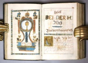 Los 1024 - Geistliches Gebeth Buch - Deutsche Handschrift auf Papier. Mit 12 ganzseitigen Miniaturen.  - 17 - thumb