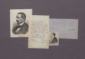 Los 2410 - Scheffel, Joseph Victor von - 2 Briefe an verschiedene Personen + Beilagen. 1861-1863 - 1 - thumb