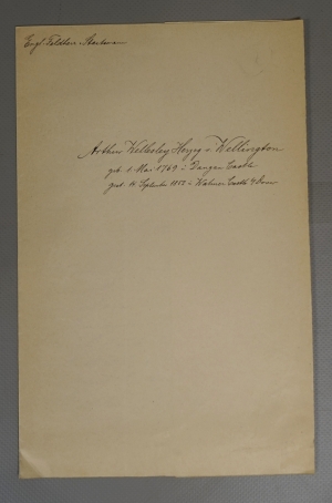Los 2494 - Wellington, Arthur Wellesley Herzog von - Brief an einen Baron. London 1819 - 1 - thumb