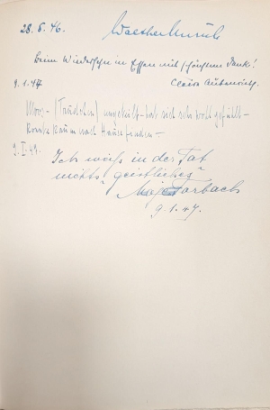 Los 2742 - Gästebuch - des Göttinger Theater-Intendanten Dr. Hans Bauer. - 1 - thumb