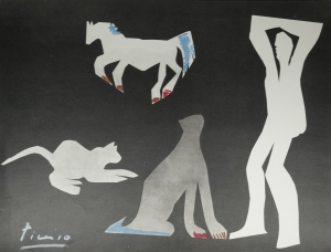 Los 3273 - Picasso, Pablo - Diurnes. Signierte Tafel aus "Diurnes. Décupages et photographies" - 1 - thumb