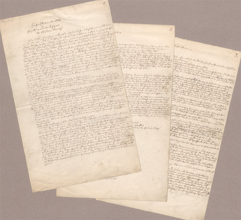 Lot 2394, Auction  128, Nieritz, Gustav, Signiertes Manuskript einer Erzählung. Circa 1840