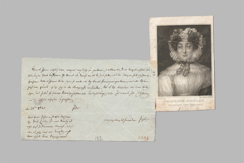 Lot 2400, Auction  128, Pichler, Caroline, Brief an drei Bekannte zwecks einer Versammlung zum "Probiren". Wohl um 1805