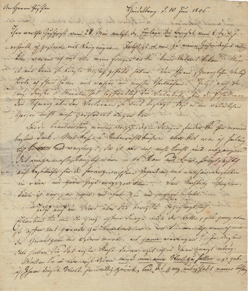 Lot 2403, Auction  128, Rudolphi, Caroline Christiane, Brief an den Verleger Göschen. Heidelberg 1806