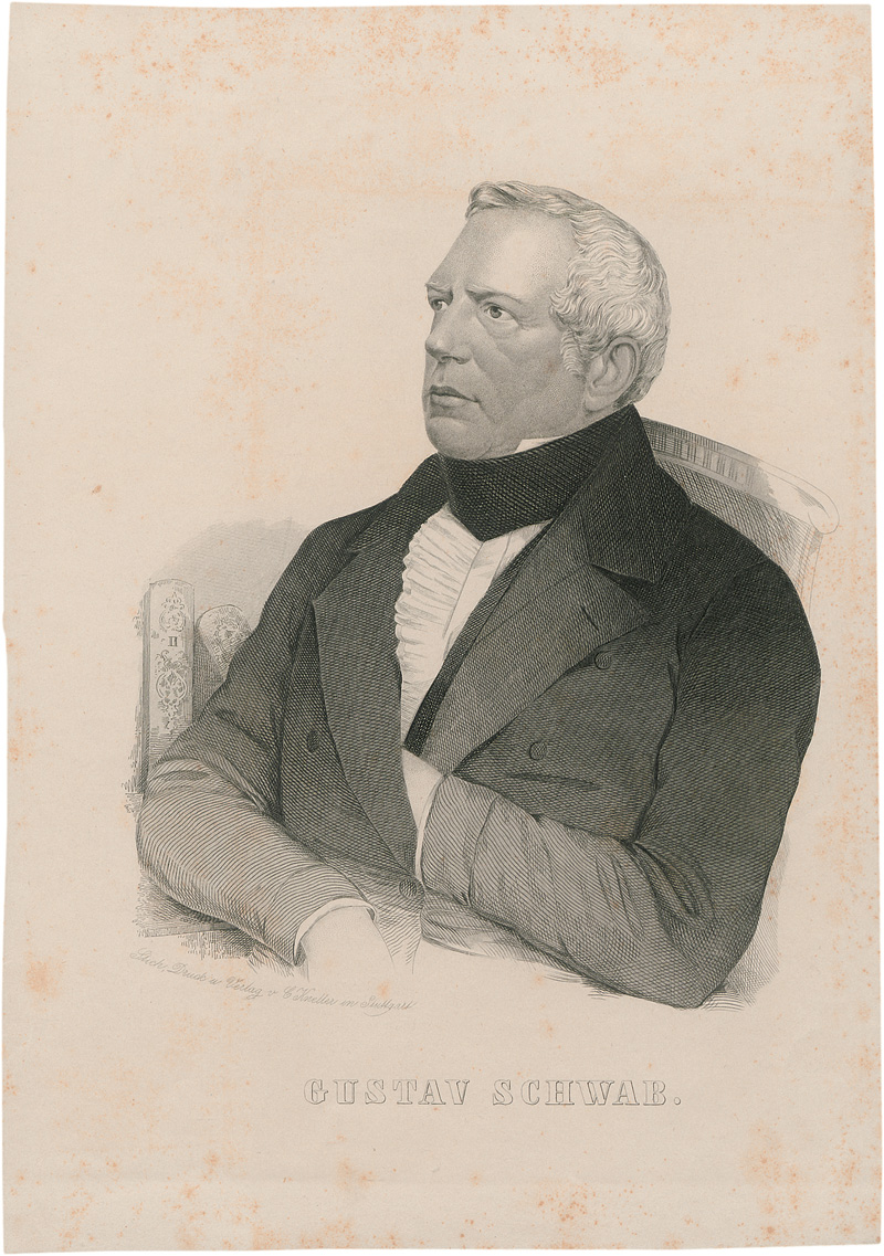 Lot 2427, Auction  128, Schwab, Gustav, Gedichtmanuskript und Brief. 1821-1823