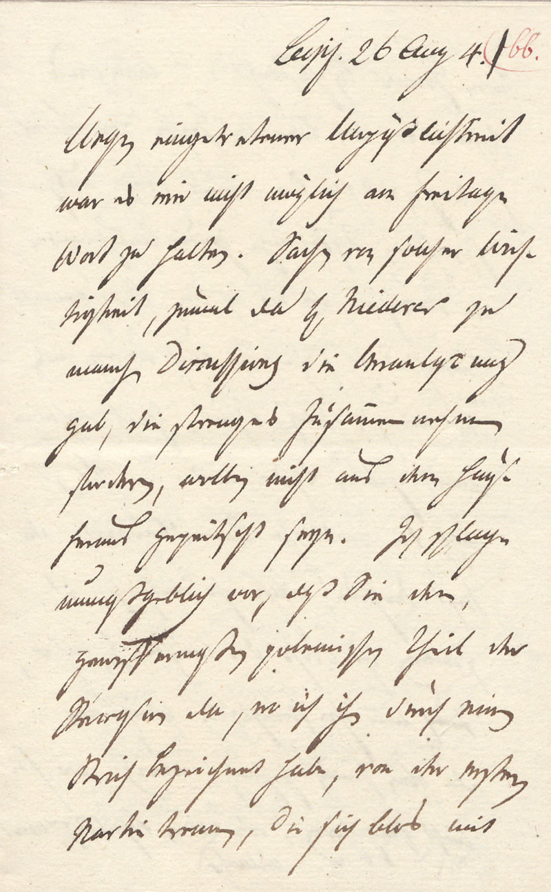 Lot 2429, Auction  128, Spazier, Carl, Brief an einen Leipziger Bekannten. 1804
